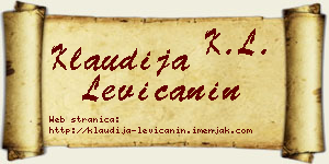 Klaudija Levičanin vizit kartica